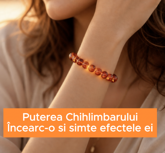 Brățară din Chihlimbar Natural cu efect de terapie
