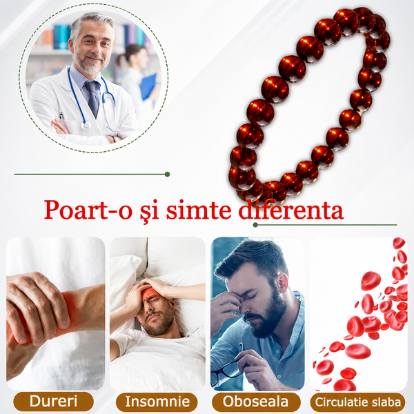 Brățară Amber Elastică cu Mărgele